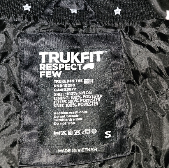 Trukfit Patches Varsity Bomber Jacket Size S - Picture 5 of 7